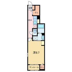 クラール松原町Cの物件間取画像